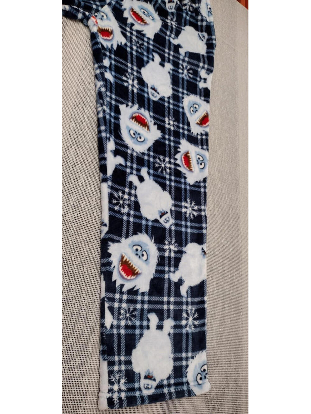 HOLIDAY FLEECE Pants Rudolph The Red Nose Reindeer Pants Snow Print Mens Large